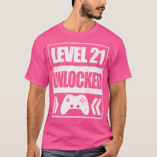 Camiseta Nivel 21 Desbloqueado - Regalo de cumpleaños númer