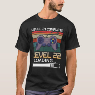 Camiseta Nivel 21 Nivel completo 22 Cargando Video Gamer 22