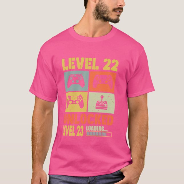 Camiseta Nivel 22 Desbloqueado Nivel 23 Carga 22 Años De Ed (Anverso)