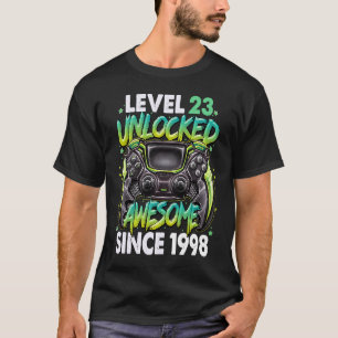 Camiseta Nivel 23 desbloqueado increíble desde 1998 23 cump