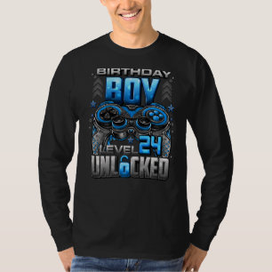 Camiseta Nivel 24 Desbloqueado desde 1998 24º cumpleaños