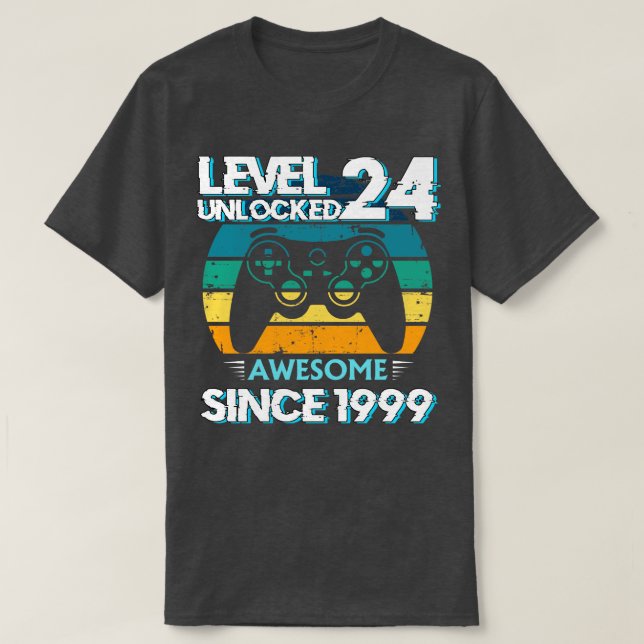 Camiseta Nivel 24 Desbloqueado Impresionante 1999 24º Jugad (Diseño del anverso)