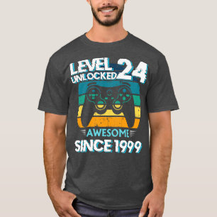 Camiseta Nivel 24 Desbloqueado Impresionante 1999 24º Jugad