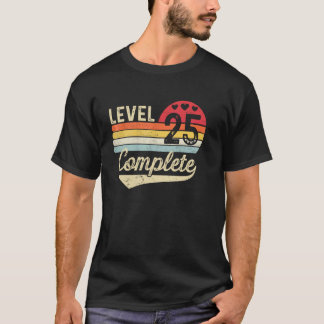 Camiseta Nivel 25 Completo 25º Aniversario de Boda 25 Años