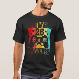 Camiseta Nivel 26 Hombres Juerguistas de 26 Años Sin Bloque