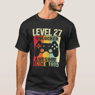 Camiseta Nivel 27 Desbloqueado 27º Jugador De Cumpleaños Im