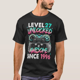 Camiseta Nivel 27 Desbloqueado desde 1996 27º cumpleaños