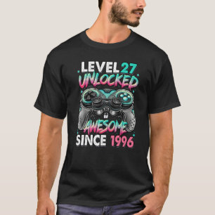 Camiseta Nivel 27 Desbloqueado desde 1996 27º cumpleaños