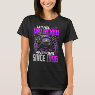 Camiseta Nivel 27 Desbloqueado desde 1996 27º cumpleaños