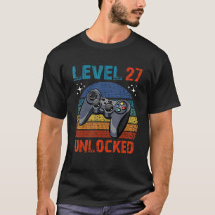 Camiseta Nivel 27 Video Gamer desbloqueado 27 cumpleaños Te
