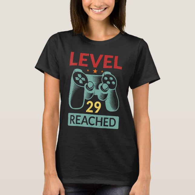 Camiseta Nivel 29 de jugador alcanzado el 29º cumpleaños 2 (Anverso)