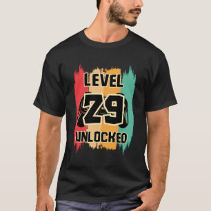 Camiseta Nivel 29 Desbloqueado De 29 Años Para Hombres Rega