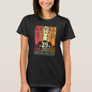 Camiseta Nivel 29 Video Gamer desbloqueado 29 años Nacido