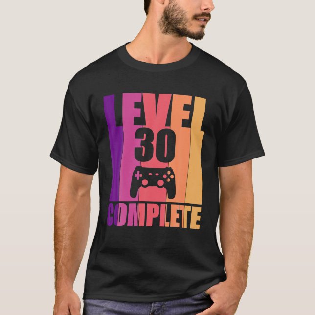 Camiseta Nivel 30 Complete 30º Cumpleaños Del Jugador De Ví (Anverso)