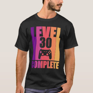 Camiseta Nivel 30 Completo 30 cumpleaños de videojugador