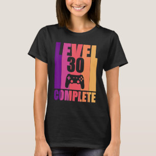 Camiseta Nivel 30 Completo 30 cumpleaños de videojugador