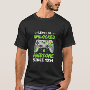 Camiseta Nivel 30 Desbloqueado Impresionante desde 1994 Jug