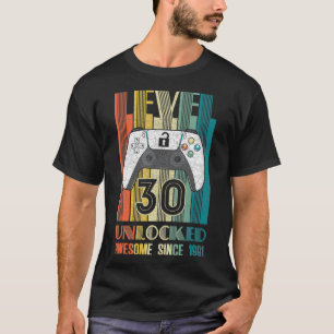 Camiseta Nivel 30 Desbloqueado Impresionante Videojuego 30 