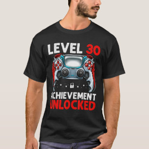 Camiseta Nivel 30 desbloqueado increíble desde 1991 30º cum