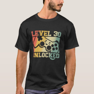 Camiseta nivel 30 Desbloqueados 30 años de videojuego de cu