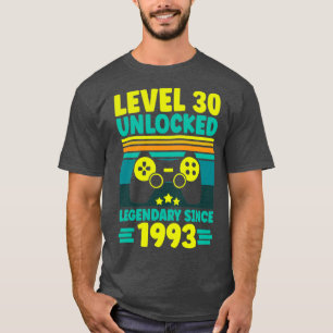 Camiseta Nivel 30 Legendario desbloqueado desde 1993 30º na