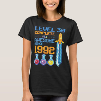 Camiseta Nivel 30 Videojuego desbloqueado 30 cumpleaños Fie