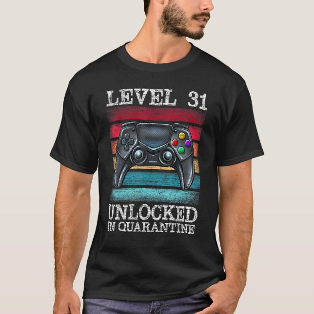 Camiseta Nivel 31 Desbloqueado En Video Gamers Cuarentena 3 (Anverso)