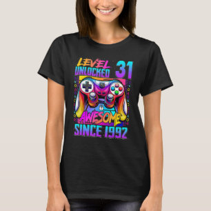 Camiseta Nivel 31 desbloqueado increíble desde 1992 31º cum
