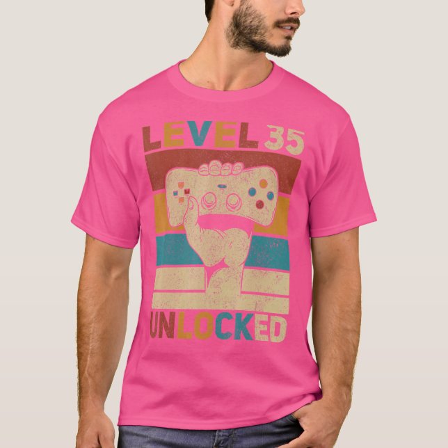 Camiseta Nivel 35 Desbloqueado Jugador de 35 años (Anverso)
