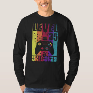 Camiseta Nivel 35 Desbloqueado Nivel de Cumpleaños 35º Cump