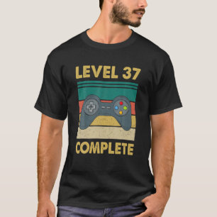 Camiseta Nivel 37 Jugador De Vídeo Completo - 37ª Anive Bod
