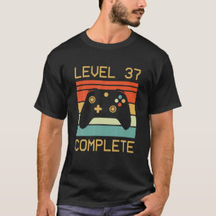 Camiseta Nivel 37 Jugador De Vídeo Completo - 37ª Anive Bod
