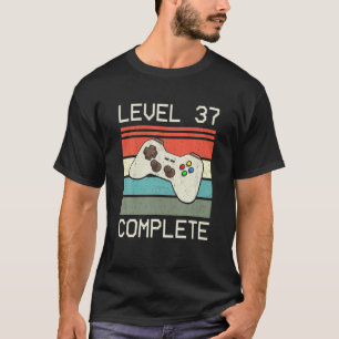 Camiseta Nivel 37 Jugador De Vídeo Completo - 37ª Anive Bod