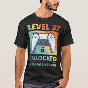 Camiseta Nivel 37 Mujeres desbloqueadas 37º cumpleaños desd