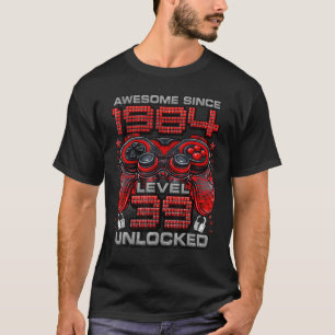 Camiseta Nivel 39 Desbloqueado desde 1984 39º cumpleaños