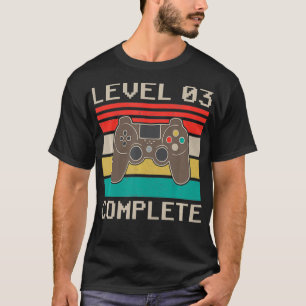 Camiseta Nivel 3 Boda Vintage completo de 3 años Anniver