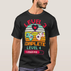 Camiseta Nivel 3 Videojuegos completos 3er Boda Anniversa