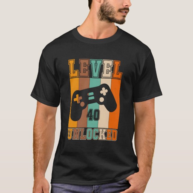 Camiseta Nivel 40 Desbloqueado - Edición de cumpleaños (Anverso)