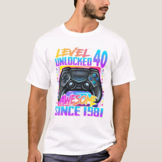 Camiseta Nivel 40 Desbloqueado Impresionante