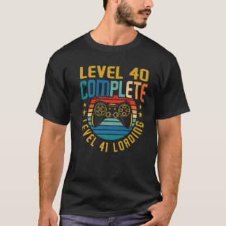 Camiseta Nivel 40 Nivel Completo 41 Carga 40 Cumpleaños V
