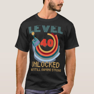 Camiseta Nivel 40 Video Gamer desbloqueado 40 cumpleaños 4
