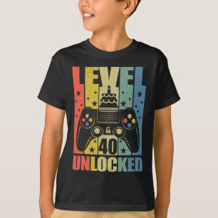 Camiseta Nivel 40 Videojuego desbloqueado 40º jugador de cu