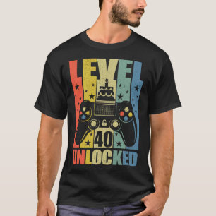 Camiseta Nivel 40 Videojuego desbloqueado 40º jugador de cu