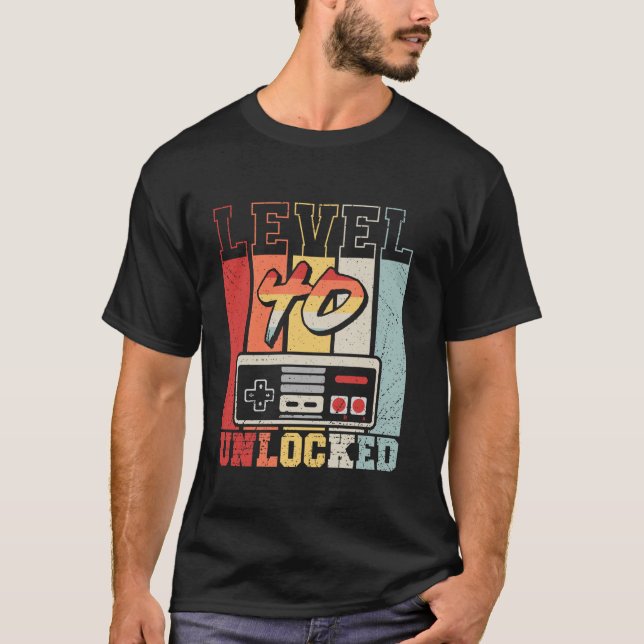 Camiseta Nivel 40 Videojuego retro desbloqueado 40º nacimie (Anverso)
