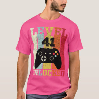 Camiseta Nivel 41 Vídeo divertido desbloqueado 41º regalo d