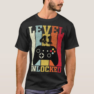 Camiseta Nivel 41 Vídeo divertido desbloqueado 41º regalo d