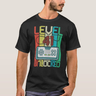 Camiseta Nivel 41 Video Gamer desbloqueado 41 cumpleaños