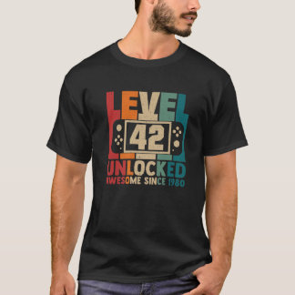 Camiseta Nivel 42 Desbloqueado Impresionante Video Gamer 19