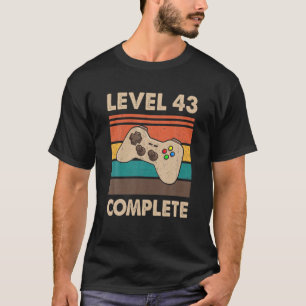 Camiseta Nivel 43 Jugador De Vídeo Completo - 43ª Anive Bod