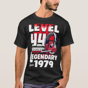 Camiseta Nivel 44 años de edad Desbloqueado desde 1979 44th